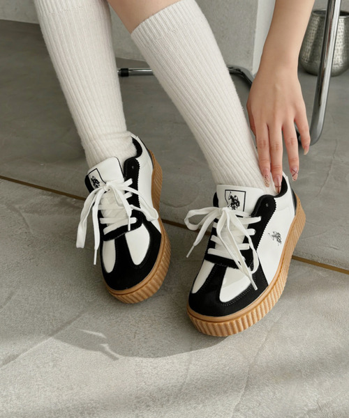 KKRGrounds厚底スニーカー U.S. POLO ASSN.（ユーエスポロアッスン） スニーカー ローカット 厚底