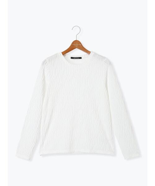 トップス naminami Lugnoncure tシャツ なみなみジャカードクルーネックトップス