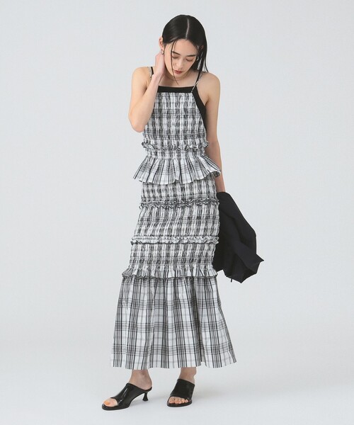 【新品タグ付き】Ray BEAMS シャーリング キャミソール Ray BEAMS（レイビームス）の「Ray BEAMS / シャーリング