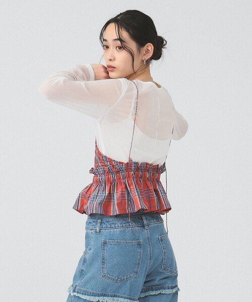 Ray BEAMS チェック シャーリング キャミソール Ray BEAMS キャミソール チェック シャーリング : ZOZOTOWN