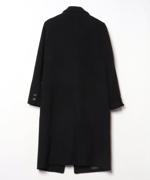 超美品　LOWRYS FARM メリノウールチェスターコート ブラック 超美品 LOWRYS FARM メリノウールチェスターコート ブラック