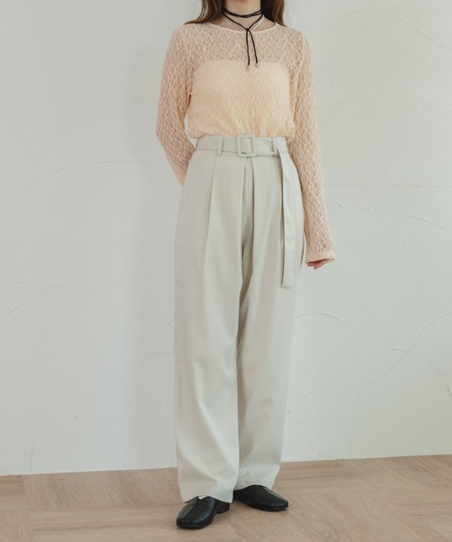 raffime tシャツ レースインナー長袖トップス レディース