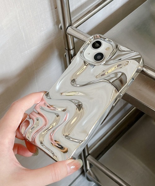 スマホアクセサリー =LOVIN= Fun & Daily スマホケース Silver Wave iPhone Case 14 15 16