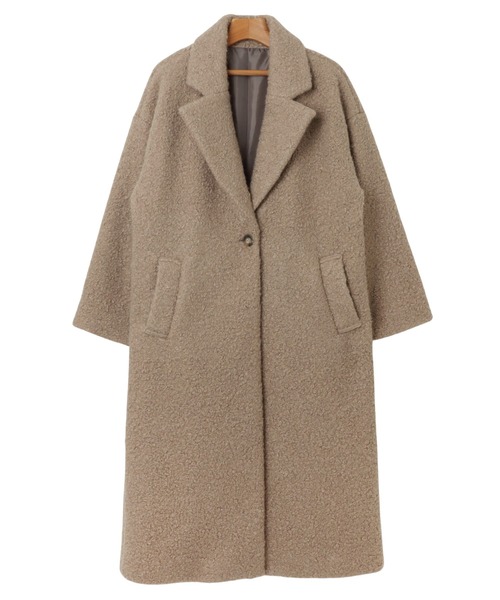 e.n. ダブルブレストチェスターコート ベージュ andme andme（アンドミー） チェスターコート M ライトベージュ レディース