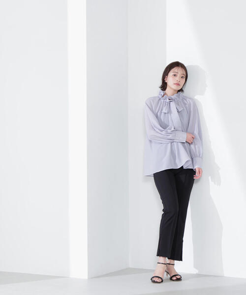 NATURAL BEAUTY BASIC ブラウス シャツ 「美人百花掲載」シアー
