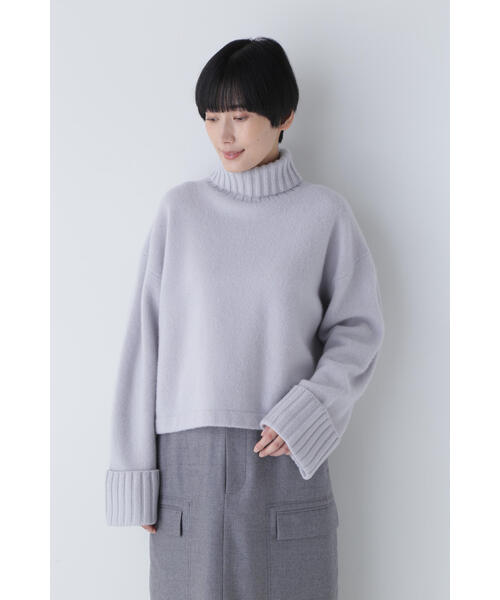 「human woman」 タートルネックニット MEDIUM ブルー レディース_画像4