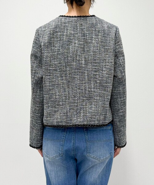 fredy emue ジャケット ノーカラージャケット ツイード