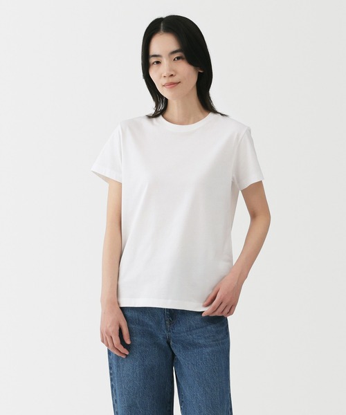 無印良品（MUJI） tシャツ 婦人 天竺編みクルーネック半袖Tシャツ