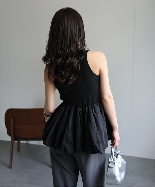 ap retro タンクトップ ノースリーブ カップ付きバルーンタンク