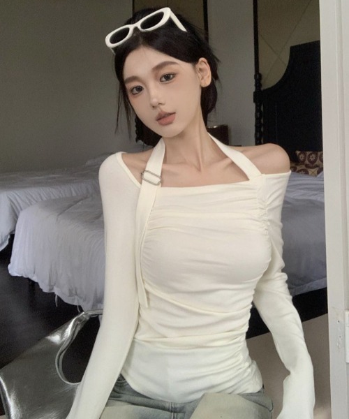 LACーVERT tシャツ ホルターネックオフショルトップス レディース
