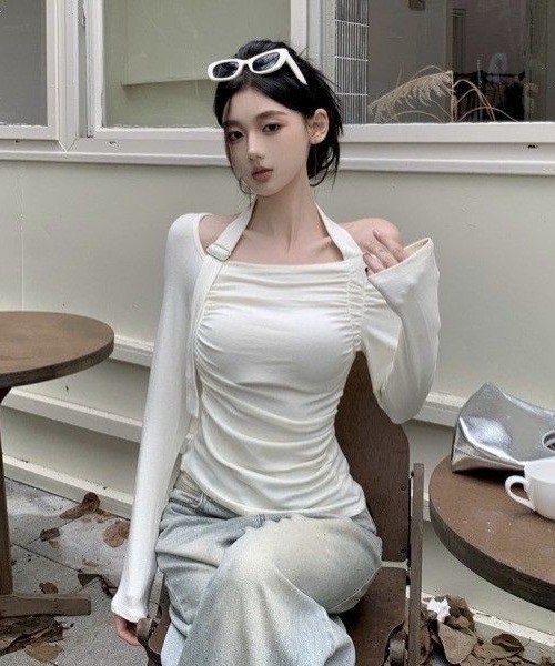 LACーVERT tシャツ ホルターネックオフショルトップス レディース