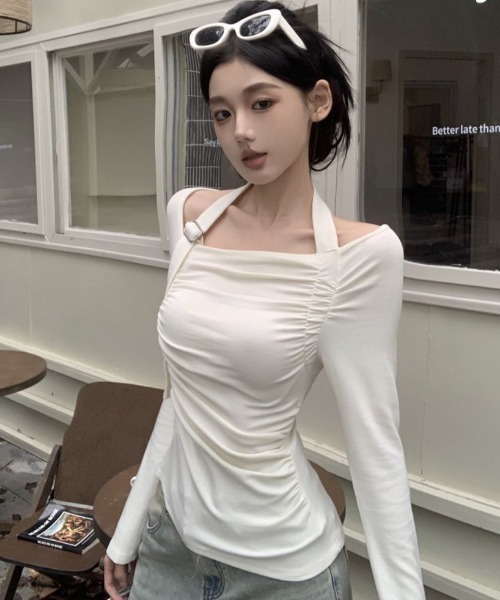 LACーVERT tシャツ ホルターネックオフショルトップス レディース