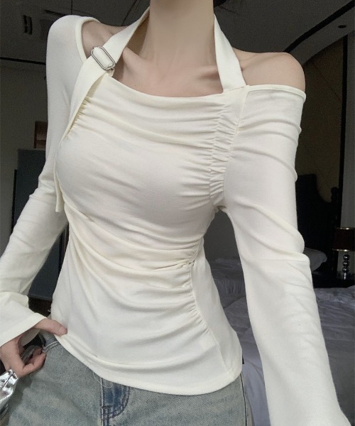 LACーVERT tシャツ ホルターネックオフショルトップス レディース
