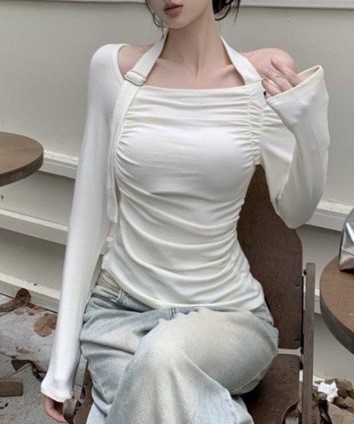LACーVERT tシャツ ホルターネックオフショルトップス レディース