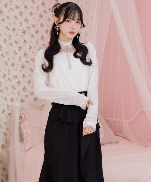 トップス rinta ROJITA（ロジータ） tシャツ ビジューチェーンシアートップス