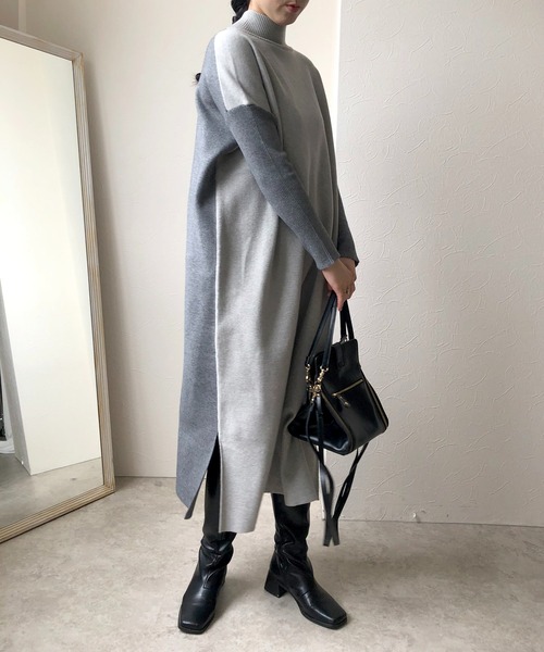 「LHELBIE」 ニットワンピース M ベージュ レディース_画像7