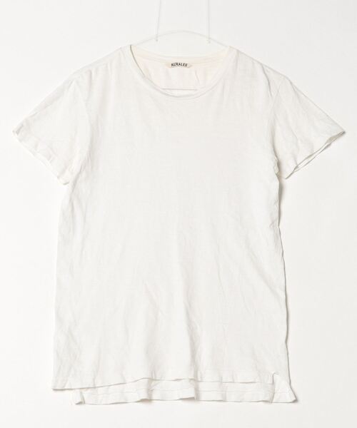 AURALE ホワイト 半袖 Tシャツ AURALEE 「AURALEE」 半袖Tシャツ 1 ホワイト レディース