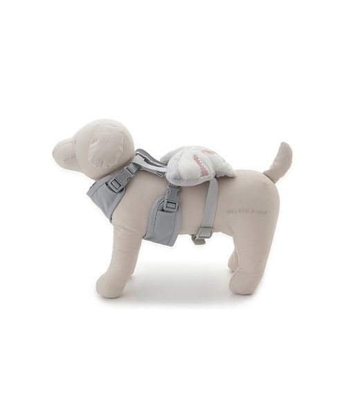 【殆ど未使用・送料込】GELATO PIQUE ペットキャリー グレー gelato pique ペットキャリー 「CAT&DOG」シャークモチーフ保冷