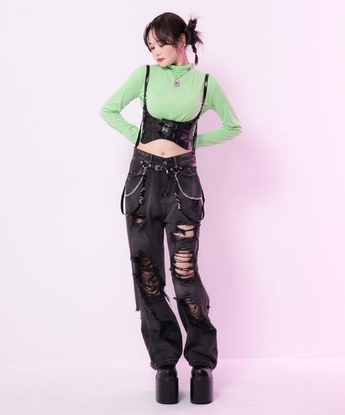 Diable baiser ジーンズ デニム デニムパンツ クラッシュデニム