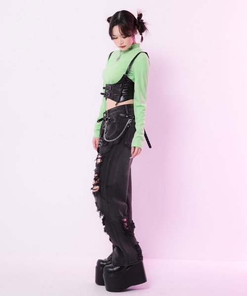 【正規品】【希少】 d.i.a. 大人気クラッシュデニム 楽天市場】デニム ロングスカート フロントスリット ワン