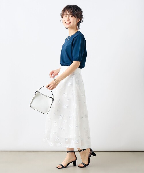 ホコモモラ★美品★スカートスーツ★ジャガード生地★フレアシルエット★ブラック 楽天市場】フラワージャガードスカート フレアスカート スカート