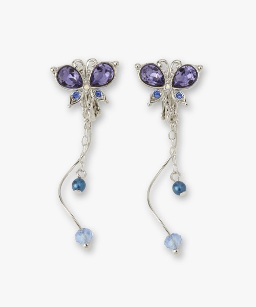 人気デザイナー ANNA ZOZOTOWN : レディース バタフライモチーフ イヤリング SUI アクセサリー