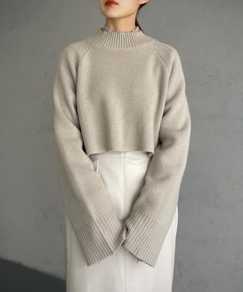 「&g'aime」 長袖ニット FREE グレイッシュベージュ レディース_画像4