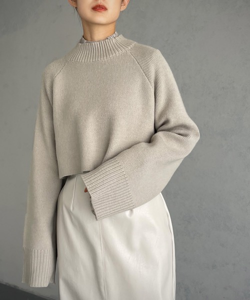 「&g'aime」 長袖ニット FREE グレイッシュベージュ レディース_画像6