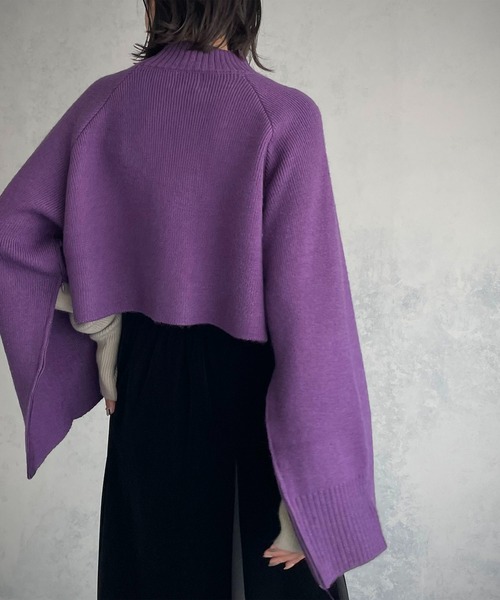 「&g'aime」 長袖ニット FREE グレイッシュベージュ レディース_画像8