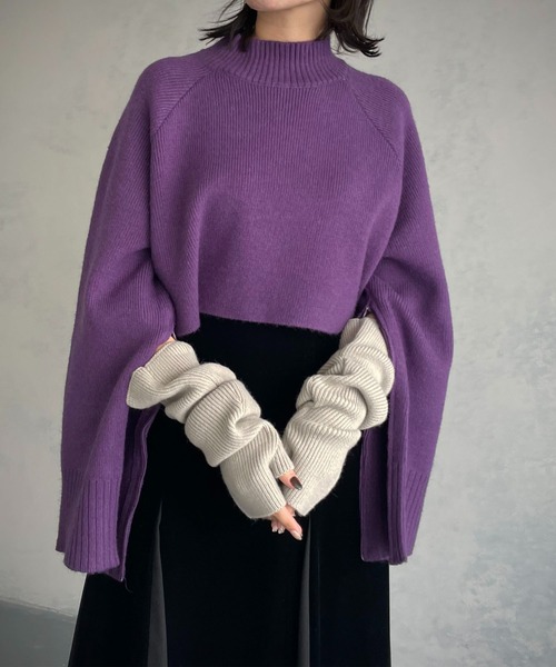 「&g'aime」 長袖ニット FREE グレイッシュベージュ レディース_画像9