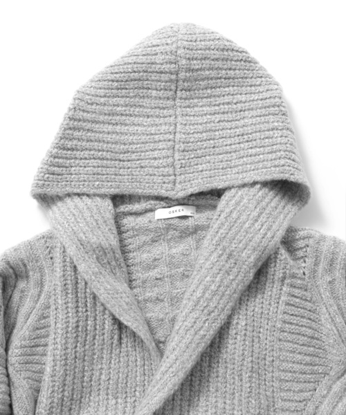 「JACK & MARIE」 ニットカーディガン S ライトグレー レディース_画像8