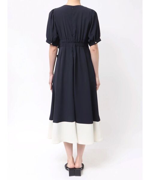 最低価格の TONAL ワンピース バイカラーカシュクールクロスベルト ワンピース