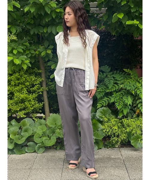 80s BANANA REPUBLIC リネン/コットン ケーブルニット グレー 80s BANANA REPUBLIC リネン/コットン ケーブルニット グレー