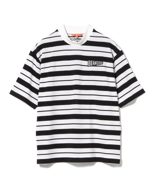 BEAMS GOLF tシャツ ORANGE LABEL / マルチボーダー モック