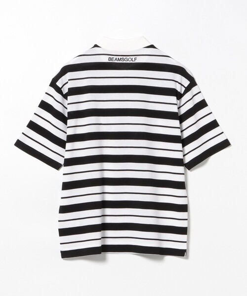 BEAMS GOLF tシャツ ORANGE LABEL / マルチボーダー モック