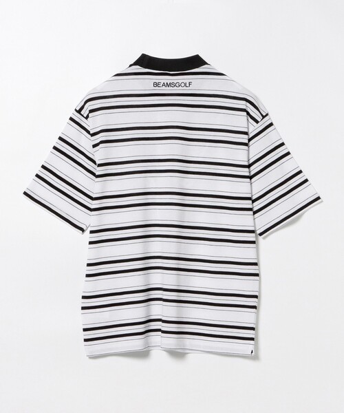BEAMS GOLF tシャツ ORANGE LABEL / マルチボーダー モック