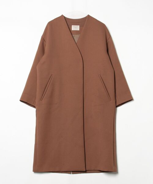 IENA（イエナ） ノーカラーコート 38 キャメル レディース : ZOZOTOWN