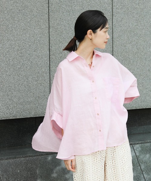 ブラウス シャツ リネンドルマンシャツ レディース UNITED ARROWS ブラウス シャツ リネン ドルマン レディース