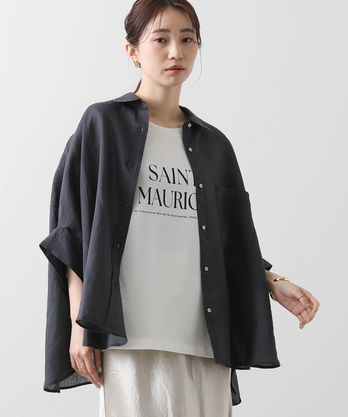ブラウス シャツ ＢＡＣＫプリントドルマンシャツ レディース THE SHOP TK ブラウス シャツ ドルマンブラウス「7色展開/洗濯機