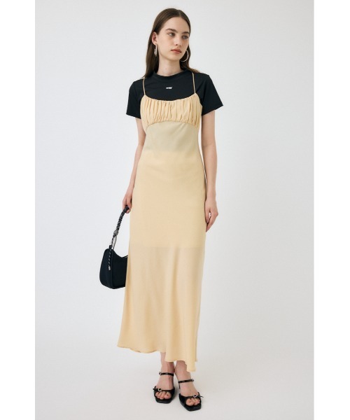 MOUSSY（マウジー） ワンピース 夏 DRAWSTRING STRAP SLIP ドレス