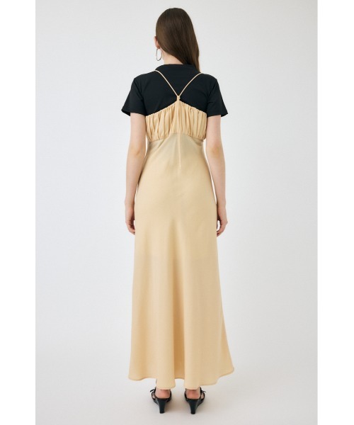 MOUSSY ワンピース DRAWSTRING STRAP SLIP ドレス : ZOZOTOWN