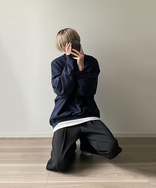「Nilway」 スウェットカットソー SMALL ブルー メンズ