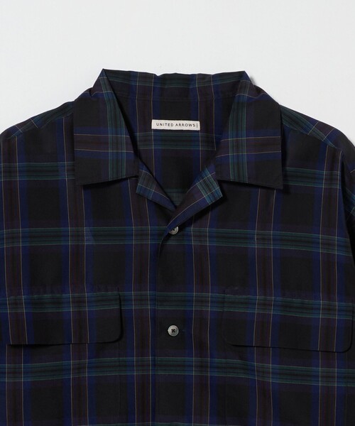 UNITED ARROWS シャツ ボイル エアリー マドラスチェック メンズ