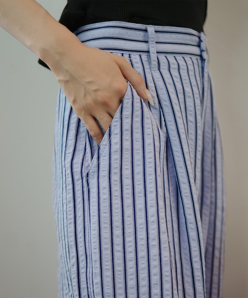 Mili affinity カーゴパンツ ストライプカーゴパンツ レディース