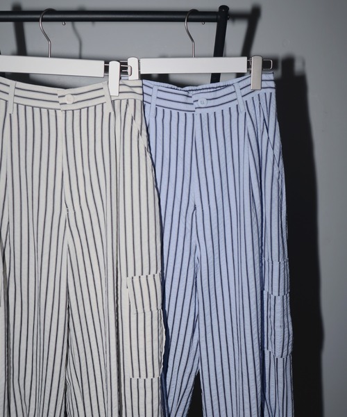 Mili affinity カーゴパンツ ストライプカーゴパンツ レディース