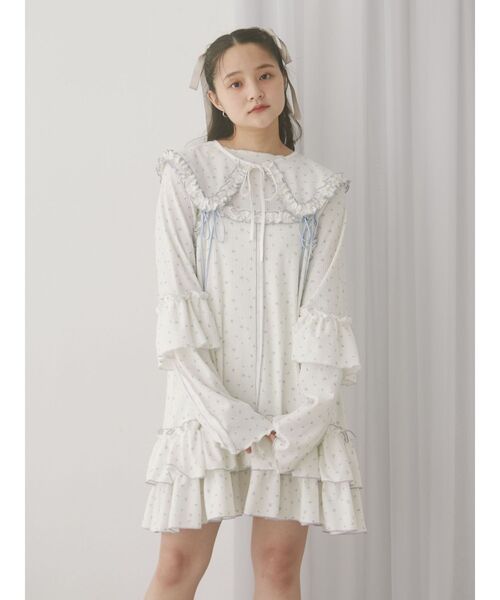 Merry jenny flower waffle ミニワンピース merry jenny（メリージェニー） ワンピース flower waffleミニ