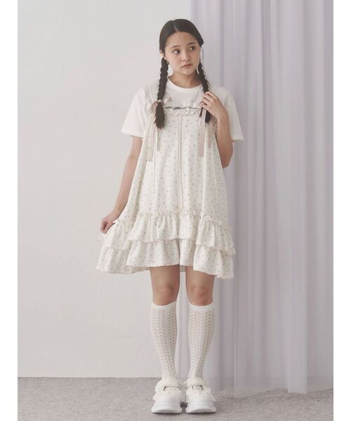 merry jenny（メリージェニー） ワンピース flower waffleミニ