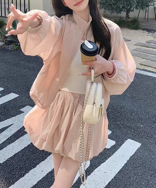 Girly Doll セットアップ シアーブルゾンとバルーンスカート