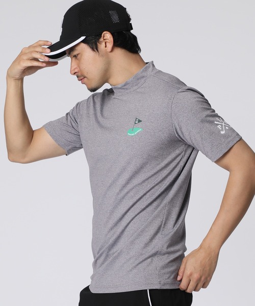 Psycho Bunny ポロシャツ Lサイズ グレー Psycho Bunny（サイコバニー） tシャツ 「GOLF」フラッグバニーロゴ