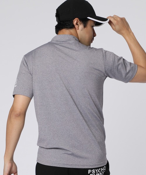 Psycho Bunny ポロシャツ Lサイズ グレー Psycho Bunny（サイコバニー） tシャツ 「GOLF」フラッグバニーロゴ